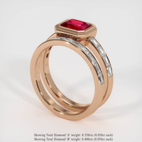 1.57 Ct. Ruby Ring, 18K Rose Gold 2