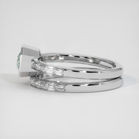 1.75 Ct. Green Sapphire Ring, 10K White Gold 4
