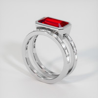 5.02 Ct. Ruby Ring, 14K White Gold 2