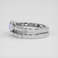 1.08 Ct. Violet Sapphire Ring, 14K White Gold 4