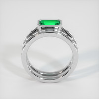 0.75 Ct. Emerald Ring, 18K White Gold 3
