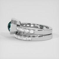 2.52 Ct. Greenish Blue Sapphire Ring, 18K White Gold 4