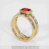 1.05 Ct. Ruby Ring, 14K Yellow Gold 2