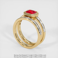 1.14 Ct. Ruby Ring, 14K Yellow Gold 2