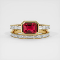 1.57 Ct. Ruby Ring, 14K Yellow Gold 1