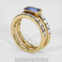 1.51 Ct. Blue Sapphire Ring, 14K Yellow Gold 2