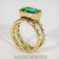 3.87 Ct. Emerald Ring, 18K Yellow Gold 2