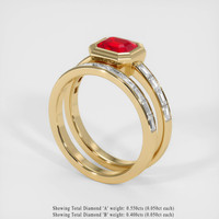 1.14 Ct. Ruby Ring, 18K Yellow Gold 2