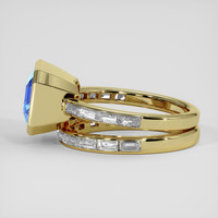 5.98 Ct. Blue Sapphire Ring, 18K Yellow Gold 4