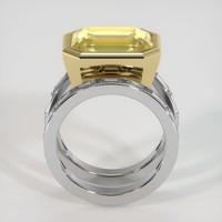 8.57 Ct. Yellow Sapphire Ring, 14K Yellow & White 3