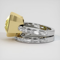 8.57 Ct. Yellow Sapphire Ring, 14K Yellow & White 4