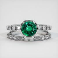 1.04 Ct. Emerald Ring, Platinum 950 1