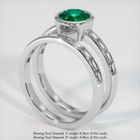 1.04 Ct. Emerald Ring, Platinum 950 2