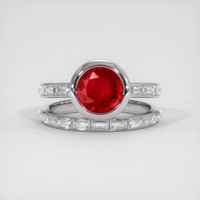 1.67 Ct. Ruby Ring, Platinum 950 1