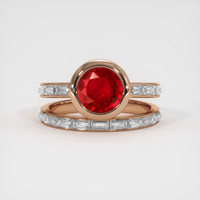 1.67 Ct. Ruby Ring, 14K Rose Gold 1