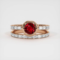 1.11 Ct. Ruby Ring, 14K Rose Gold 1