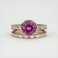 2.04 Ct. Pink Sapphire Ring, 14K Rose Gold 1