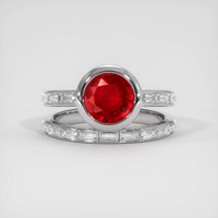 1.67 Ct. Ruby Ring, 10K White Gold 1