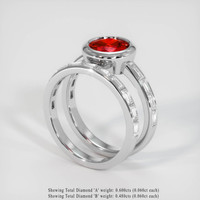 1.67 Ct. Ruby Ring, 14K White Gold 2