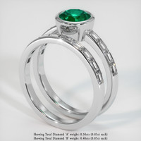 1.04 Ct. Emerald Ring, 18K White Gold 2