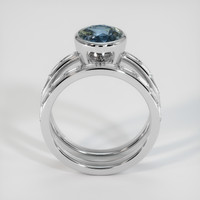 2.70 Ct. Bi Color Sapphire Ring, 18K White Gold 3