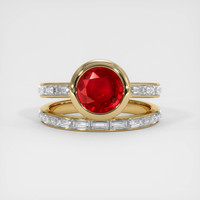 1.67 Ct. Ruby Ring, 14K Yellow Gold 1