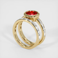 1.67 Ct. Ruby Ring, 18K Yellow Gold 2