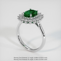 1.10 Ct. Emerald Ring, Platinum 950 2