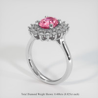 1.74 Ct. Padparadscha Sapphire Ring, Platinum 950 2