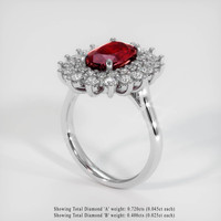 3.02 Ct. Ruby Ring, Platinum 950 2