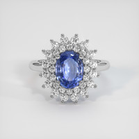 2.01 Ct. Blue Sapphire Ring, Platinum 950 1