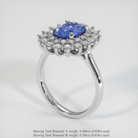 2.01 Ct. Blue Sapphire Ring, Platinum 950 2