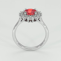 2.04 Ct. Padparadscha Sapphire Ring, Platinum 950 3