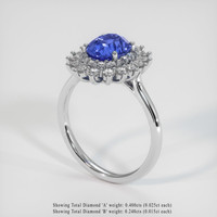 2.28 Ct. Sapphire Ring, 14K White Gold 2