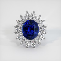 5.03 Ct. Blue Sapphire Ring, 14K White Gold 1