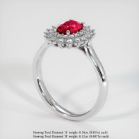 Ruby Ring 0.91 Ct., 14K White Gold Preview