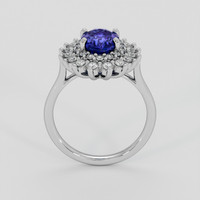 3.12 Ct. Blue Sapphire Ring, 14K White Gold 3