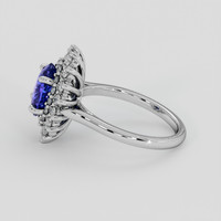3.12 Ct. Blue Sapphire Ring, 14K White Gold 4