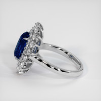 2.42 Ct. Blue Sapphire Ring, 14K White Gold 4