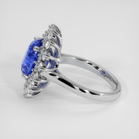 5.56 Ct. Blue Sapphire Ring, 18K White Gold 4
