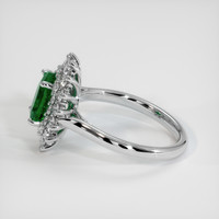 1.10 Ct. Emerald Ring, 18K White Gold 4