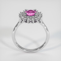 1.02 Ct. Pink Sapphire Ring, 18K White Gold 3
