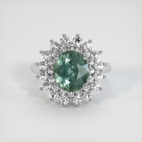 4.25 Ct. Sapphire Ring, 18K White Gold 1