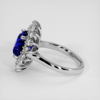 4.37 Ct. Blue Sapphire Ring, 18K White Gold 4