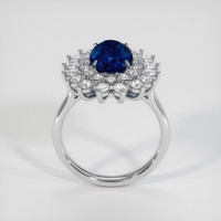 2.42 Ct. Blue Sapphire Ring, 18K White Gold 3