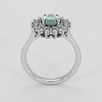 1.63 Ct. Bluish Green Sapphire Ring, 18K White Gold 3