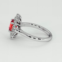 2.04 Ct. Padparadscha Sapphire Ring, 18K White Gold 4
