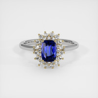 1.79 Ct. Color Change Sapphire Ring, 14K White & Yellow 1