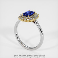 1.79 Ct. Color Change Sapphire Ring, 18K White & Yellow 2