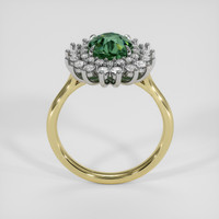 2.03 Ct. Bluish Green Sapphire Ring, 18K White & Yellow 3